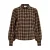 VILA geruite blouse met smockwerk – bruin