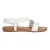 Dune London Dames/Dames Lucina Leren Platte Sandalen (Wit)