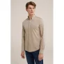 WE Fundamentals slim fit overhemd met stretch sesame
