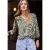 Street One Studio Dames Blouse met lange mouwen en V-hals in chiffon in Groen