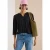 Shirt met 3/4-mouwen, split in de hals en elastische zoom