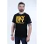 Caterpillar Zware Katoenen Mannen Zwarte Korte Mouwen T-Shirts