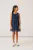 NAME IT KIDS semi-transparante jurk NKFVABOSS met all over print donkerblauw