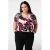 MS Mode gebloemde T-shirt donkerrood