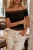 TRENDYOLMİLLA Dames Zwart Effen Kort Regular fit Blouses