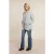 River Woods Long V-neck Jersey Cardigan Applied Pockets Grey