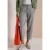 Mid Waist Barrel Leg Hose im Casual Fit