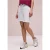 Street One Dames Mid Waist Bermuda in satijnlook in Wit