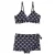 WE Fashion triangel bikini met ruches donkerblauw