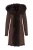 Dames bruine Toscaanse schapenvacht leren trenchcoat met capuchon – Coast