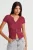 Slim Fit V-hals Knopenblouse