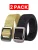 Enzo | 2-Pack Heren Canvas Riem – Beige & Zwart