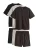 Next Pyjama kort  lichtbeige / bruin / zwart