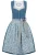 STOCKERPOINT Dirndl ‘Rhianna’  blauw / grijs / wit