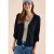 Cecil Dames Vest met 3/4 mouwen in een gebreide look in Blauw
