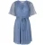 Freebird korte jurk met lurex blauw