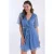 Freebird korte jurk met lurex blauw