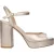 Stuart Weitzman Beige Leren Plateau Sandalen
