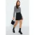 TRENDYOLMİLLA Dames Zwart Effen Kort / Mini Taille Elastisch Kokerrok- rok Rokken