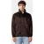 Moschino Windbreaker In Nylon Jacquard Allover Logo Brown