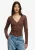 Superdry & Co Gebreid vest ‘Athletic Essential’  kastanjebruin