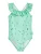 PLAYSHOES Badpak ‘Surfbrett Palme’  navy / mintgroen / lichtoranje / wit