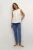 Blouse met korte mouwen Regular fit Chalk