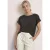 Street One Dames 2-in-1-Shirt van chiffon met boothals in Bruin