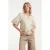 Smashed Lemon Top met metallic glans en wijde mouwen |