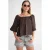 Modal Gemengde Blouse met Madonna Kraag en Rimpeldetail