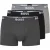 Boss Heren Bodywear Logo Boxershorts (Set van 3) (Grijs/Zwart)