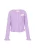 MYMO Gebreid vest  lavendel / wolwit