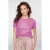 Geisha t-shirt with foil round neck 62096-41 451 raspberry