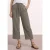 Street One Dames 7/8 Wide Legs mousseline broek in Loose Fit in Groen