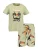 BLUE SEVEN Set  pastelgroen / oranje / zwart / wit