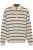Baileys Half-Zip Sweater beige, Gestreept