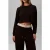 Calvin Klein Logo Jersey Long Sleeve Crop Black