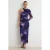 TRENDYOLMİLLA Dames Paars Bloemen Maxi Lang Recht Jurken