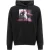 Gebroken witte tornado-type slim-fit zwarte hoodie