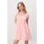 TRENDYOLMİLLA Dames Roze Effen Kort / Mini Kort Recht Jurken