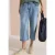 Cecil Dames High Waist jeans met Wide Legs en strepen in Blauw|Wit