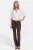 Slim Fit Broek in Ponte Knit | Koffieboon