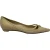 Jimmy Choo Versierde Glitterpuntige Ballerina’s in Goud Leer