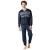 HAJO Pyjama lang  marine / hemelsblauw / donkerblauw / wit