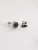 REYTEL Oorbel ‘REEKS. BLACK STONE’  zilver