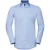 Russell Heren Formeel Overhemd met Contrast Visgraatsteek Getailleerde Lange Mouwen (Lichtblauw/Middenblauw/Bright Navy)