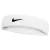 Nike Klassieke Swoosh Hoofdband (Wit/zwart)