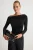 TRENDYOLMİLLA Dames Zwart Effen Lang Getailleerd Blouses