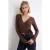 TRENDYOLMİLLA Dames Bruin Effen Lang Getailleerd Blouses