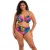 Elomi high waist bikinibroekje Porto Rafti blauw/roze/groen